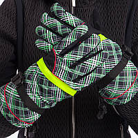 Рукавички гірськолижні теплі жіночі Zelart B-7702 розмір l-xl колір чорний-зелений pm