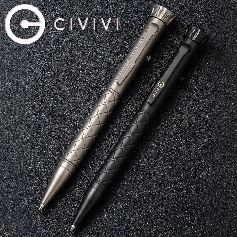 Тактична титанова ручка Civivi Coronet 28г в мінімалістичному дизайні з склобоєм