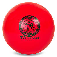 Мяч для художественной гимнастики TA SPORT Zelart BA-GB75 цвет красный pm