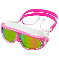 Очки-маска для плавания с берушами SPDO S5025 цвет розовый-белый pm