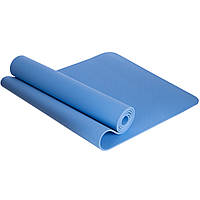 Коврик для фитнеса и йоги Zelart FI-4937 цвет голубой pm