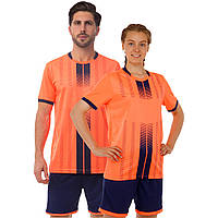 Форма футбольная Zelart M8607 размер 2XL цвет оранжевый-синий ar