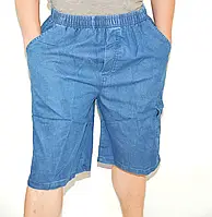 Бриджи мужские летние джинсовые с накладными карманами норма