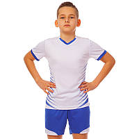 Форма футбольная подростковая Lingo LD-5018T размер 28, рост 135-140 цвет белый-синий ar
