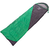 Спальный мешок одеяло с капюшоном Zelart SY-D02 цвет серый-салатовый ar