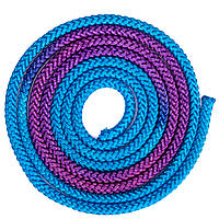 Скакалка для художественной гимнастики Zelart C-1657 цвет фиолетовый-голубой ar