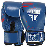 Перчатки боксерские кожаные FISTRAGE VL-6631 размер 10 унции цвет синий pm