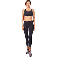 Костюм спортивный женский для фитнеса и тренировок лосины и топ V&X WX1170-CK1166 размер M цвет черный pm