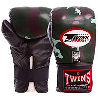 Снарядні рукавички шкіряні TWINS FTBGL1F-AR розмір M колір камуфляж зелений
