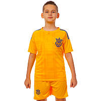 Комплект футбольної форми футболка, шорти та гетри Zelart УКРАЇНА 3900-16B-ETM1721 розмір xs-22, зріст 116 колір