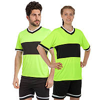 Форма футбольна Zelart Two colors CO-1503 розмір M колір салатовий-чорний pm
