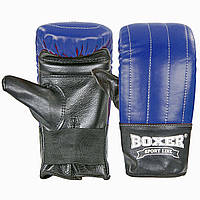 Снарядные перчатки кожаные BOXER 2014 размер L цвет синий-черный pm