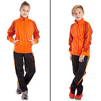 Костюм спортивный детский LIDONG LD-6803T размер 30, рост 140-145 цвет оранжевый-черный pm