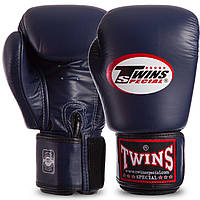Перчатки боксерские кожаные TWINS BGVL3 размер 18 унции цвет темно-синий pm