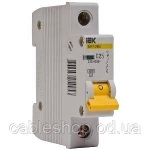Автоматичний вимикач ВА47-29 1P 25A 4,5 кА х-ка B, ІЕК