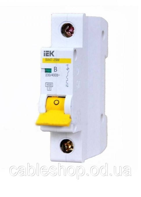 Автоматичний вимикач ВА47-29М 1P 1,6 A 4,5 кА х-ка B, ІЕК