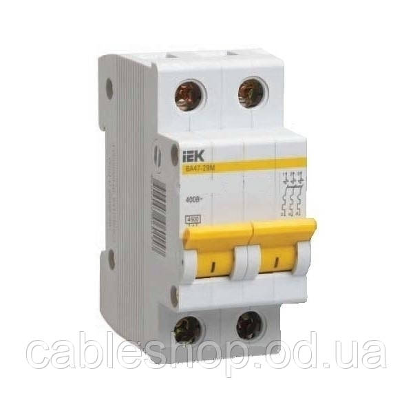 Автоматичний вимикач ВА47-29М 2P 13A 4,5 кА х-ка B, ІЕК