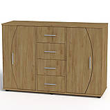 Комод 4-2-2 білий Компаніт (134х45х91 см), фото 6