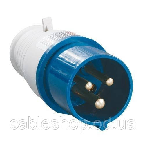 Вилка 033 2Р+РЕ 63А 220В IP54