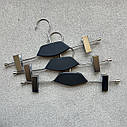 Вішалка-щип з чорною дерев'яною вставкою з прищіпками, фото 3