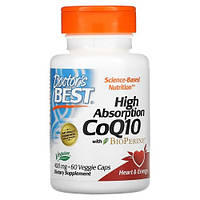 Doctor's Best High Absorption CoQ10 with BioPerine 400 mg 60 капсул Lodgi