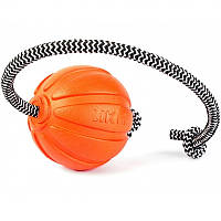 Іграшка для собак М'ячик ЛАЙКЕР Корд на шнурі D 9 см 6297