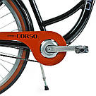 Женский городской велосипед с корзиной и багажником 28 дюймов рост 167-178 см Corso Dream Черный, фото 5