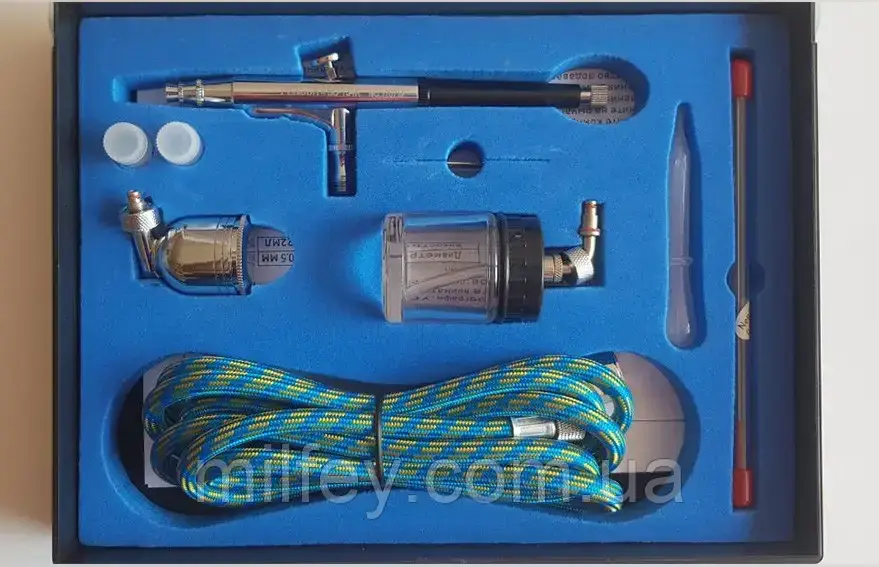 Аерограф Fengda зі змінним соплом 0.2/0.3/0.5 мм з бічною подачею, BD-134K, фото 1