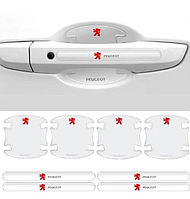 Защитные наклейки под ручку авто Peugeot 4 шт/1 уп Прозрачные (KG-11541)