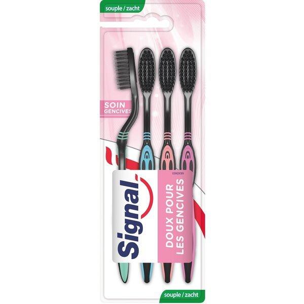 Набір зубних щіток Signal Потрійний захист 4шт, Signal, Арт.52861