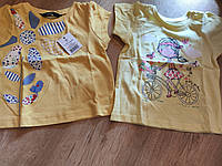Набір футболок для дівчини бавовняні George ,Young Dimensions 86см 1-1.5роки жовта і біла