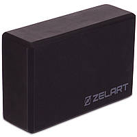 Блок для йоги Zelart FI-2572 цвет черный pm