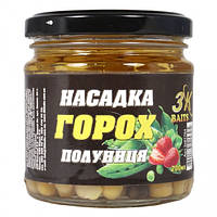 Нажывка 3K_Baits Premium "Горох" банка стекло 200ml Клубника,3к01764