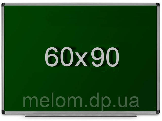 Дошка магнітна для крейди в алюмінієвій рамі 60х90 см UkrBoards. Крейдова зелена дошка у рамці