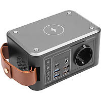 Зарядна станція PowerPlant PP-286 24000mAh, PD 18W, AC 120W, DC12-16.8V, USB-C, 2xUSB QC3.0,Wireless