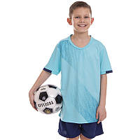 Форма футбольная детская Zelart D8827B размер 3xs цвет мятный-синий pm