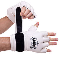 Перчатки для смешанных единоборств MMA кожаные TOP KING Extreme TKGGE размер S цвет белый pm