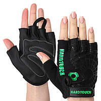 Перчатки для фитнеса и тренировок HARD TOUCH FG-9499 размер M цвет черный-зеленый ar