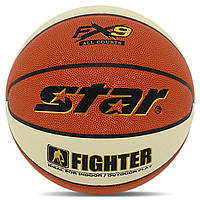 Мяч баскетбольный STAR FIGHTER BB4257 цвет оранжевый-белый ar