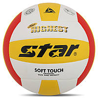 Мяч волейбольный STAR NEW HIGHEST VB425-34 цвет белый-желтый ar