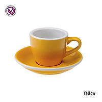 Чашка и блюдце под эспрессо Loveramics Egg Yellow (80 мл)