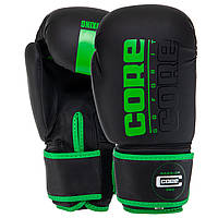 Перчатки боксерские CORE BO-8540 размер 8 унции цвет черный-салатовый ar