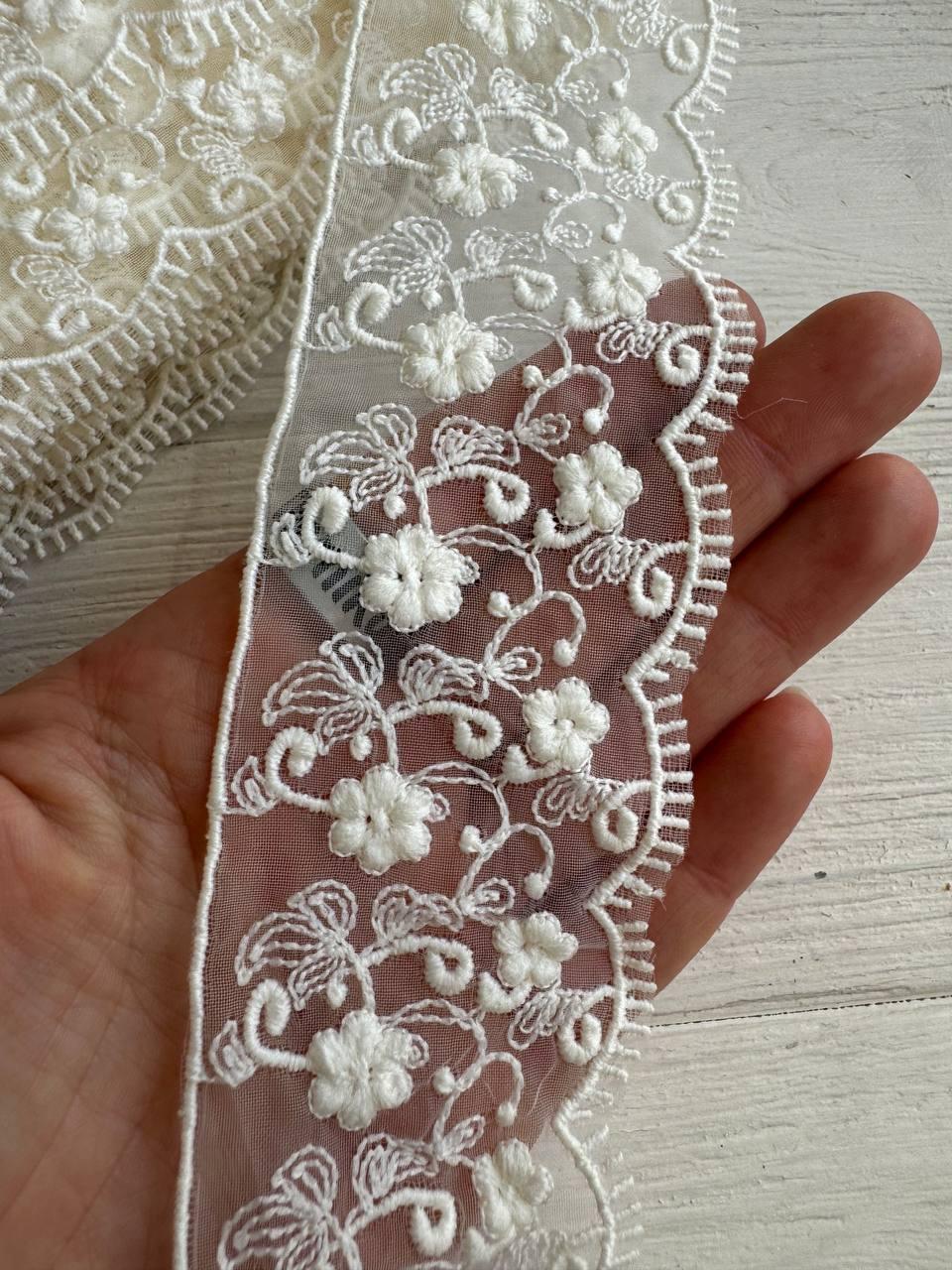 Мереживо органзове " D30117 " , бежеве рулон 15 ярдів