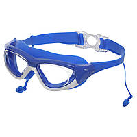 Очки-полумаска для плавания детские с берушами Zelart 9200 цвет синий ar