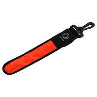 Брелок-фликер светоотражающий с карабином и светодиодом SEEYU 1P02 цвет красный ar