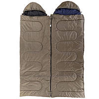 Спальный мешок одеяло с капюшоном двухместный CHAMPION Турист SY-4733 цвет оливковый pm