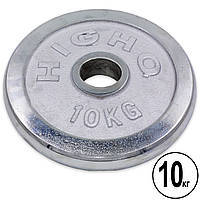 Блины (диски) хромированные HIGHQ SPORT TA-1456-10B 52мм 10кг хром ar