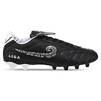 Бутси футбольні Liga 7-J-40-45 розмір 44 колір чорний-сірий ar