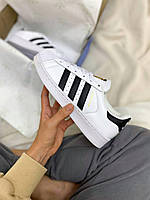 Чоловічі та жіночі кросівки адідас суперстар білі демісізон зручні кеди adidas superstar білі