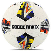 Мяч футбольный SOCCERMAX FB-4424 цвет белый-оранжевый ar